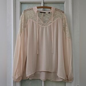 Esprit Blush Lace Detail Blouse